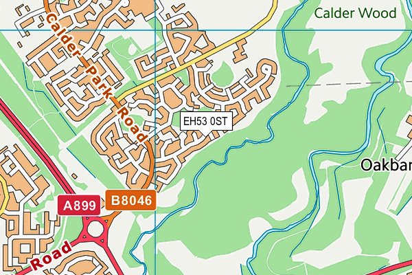 EH53 0ST map - OS VectorMap District (Ordnance Survey)