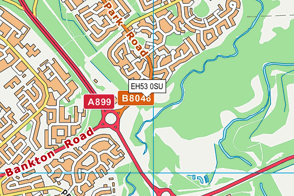 EH53 0SU map - OS VectorMap District (Ordnance Survey)