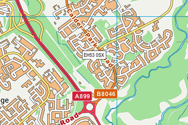 EH53 0SX map - OS VectorMap District (Ordnance Survey)