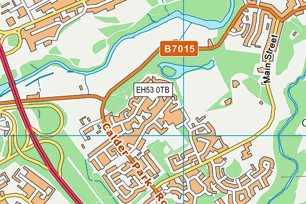 EH53 0TB map - OS VectorMap District (Ordnance Survey)