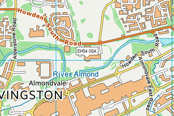 EH54 0SA map - OS VectorMap District (Ordnance Survey)