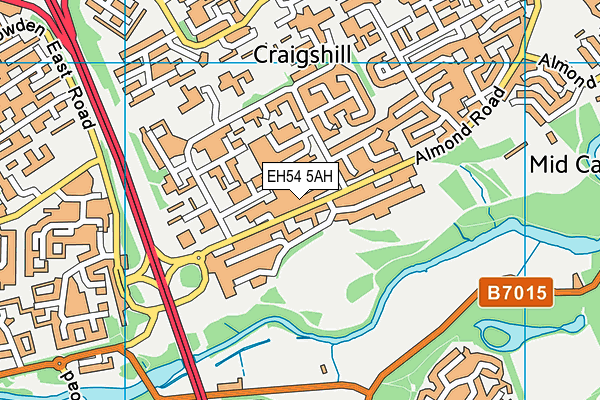 EH54 5AH map - OS VectorMap District (Ordnance Survey)