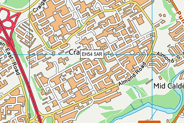 EH54 5AR map - OS VectorMap District (Ordnance Survey)