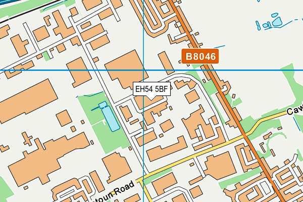 EH54 5BF map - OS VectorMap District (Ordnance Survey)