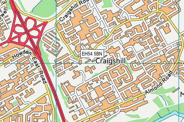 EH54 5BN map - OS VectorMap District (Ordnance Survey)