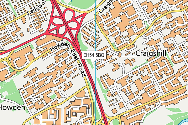 EH54 5BQ map - OS VectorMap District (Ordnance Survey)