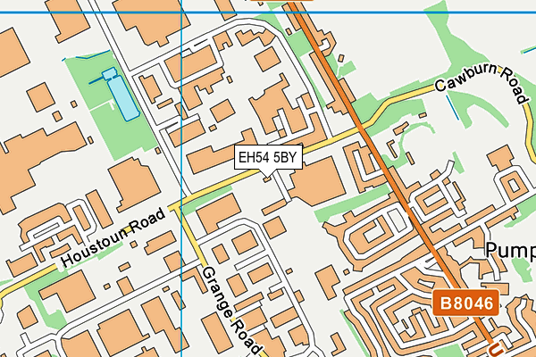 EH54 5BY map - OS VectorMap District (Ordnance Survey)