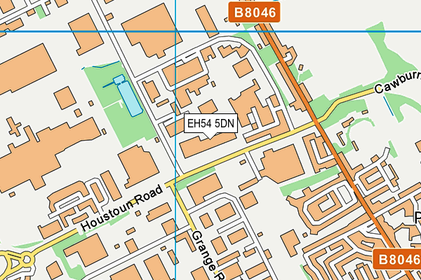 EH54 5DN map - OS VectorMap District (Ordnance Survey)