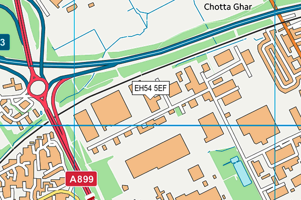 EH54 5EF map - OS VectorMap District (Ordnance Survey)