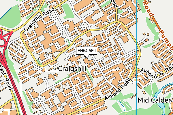 EH54 5EJ map - OS VectorMap District (Ordnance Survey)