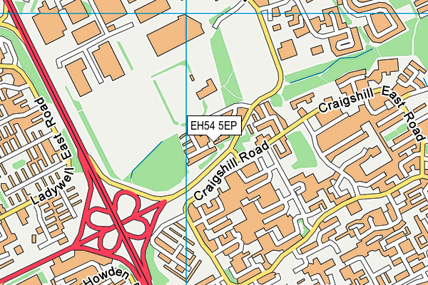 EH54 5EP map - OS VectorMap District (Ordnance Survey)