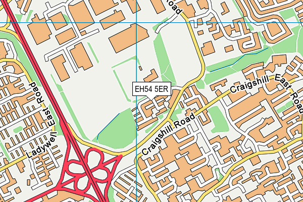 EH54 5ER map - OS VectorMap District (Ordnance Survey)