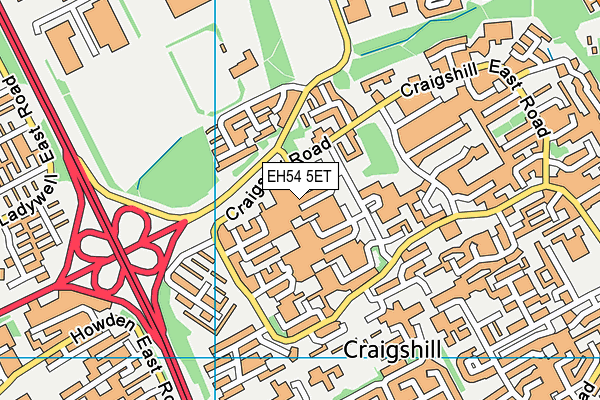 EH54 5ET map - OS VectorMap District (Ordnance Survey)