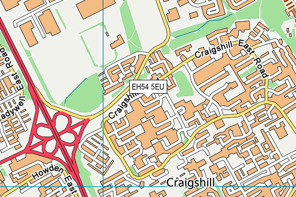 EH54 5EU map - OS VectorMap District (Ordnance Survey)