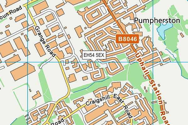 EH54 5EX map - OS VectorMap District (Ordnance Survey)