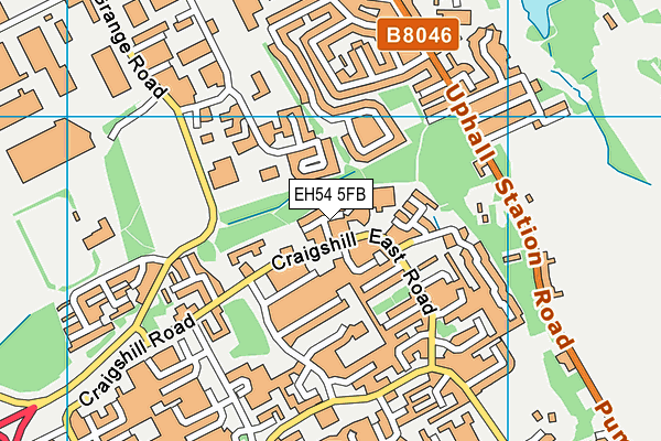 EH54 5FB map - OS VectorMap District (Ordnance Survey)