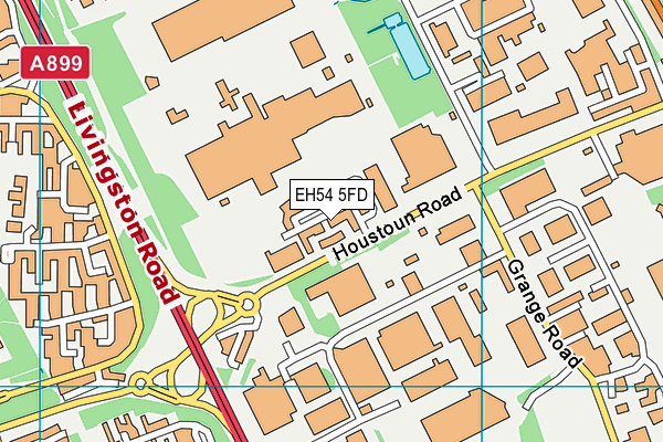 EH54 5FD map - OS VectorMap District (Ordnance Survey)