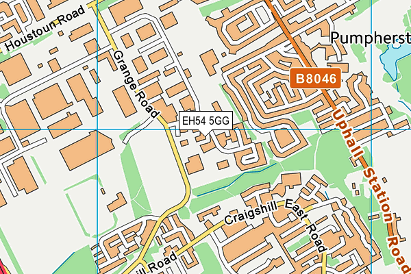 EH54 5GG map - OS VectorMap District (Ordnance Survey)