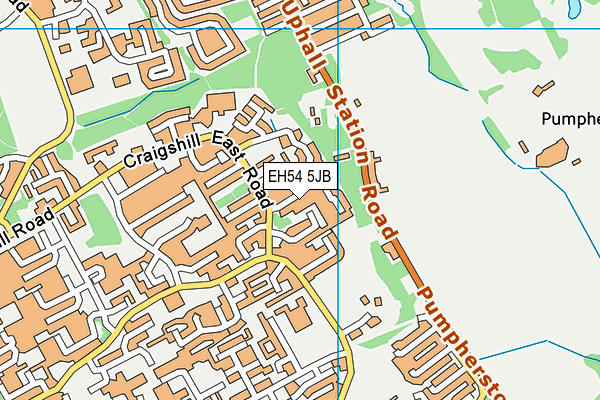 EH54 5JB map - OS VectorMap District (Ordnance Survey)