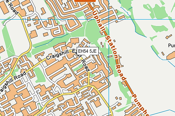 EH54 5JE map - OS VectorMap District (Ordnance Survey)