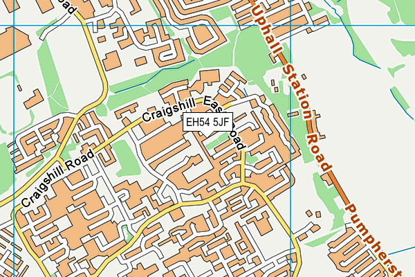 EH54 5JF map - OS VectorMap District (Ordnance Survey)