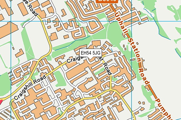 EH54 5JG map - OS VectorMap District (Ordnance Survey)