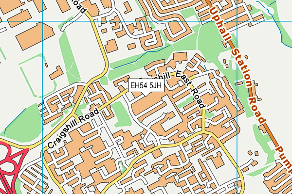 EH54 5JH map - OS VectorMap District (Ordnance Survey)