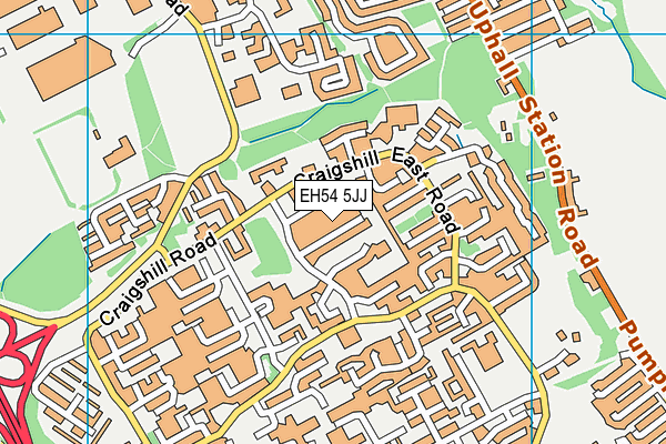 EH54 5JJ map - OS VectorMap District (Ordnance Survey)