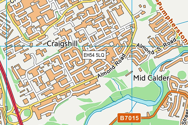 EH54 5LQ map - OS VectorMap District (Ordnance Survey)