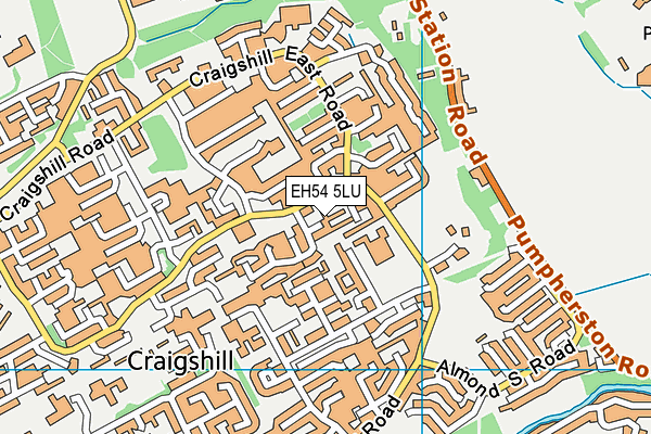 EH54 5LU map - OS VectorMap District (Ordnance Survey)