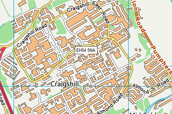 EH54 5NA map - OS VectorMap District (Ordnance Survey)