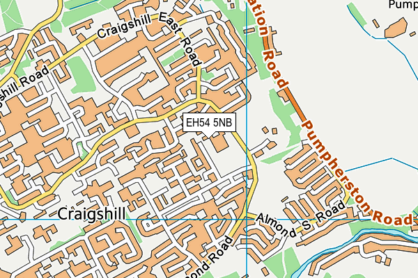 EH54 5NB map - OS VectorMap District (Ordnance Survey)