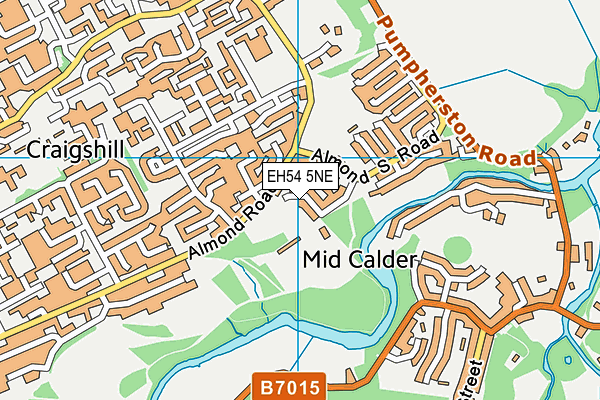 EH54 5NE map - OS VectorMap District (Ordnance Survey)