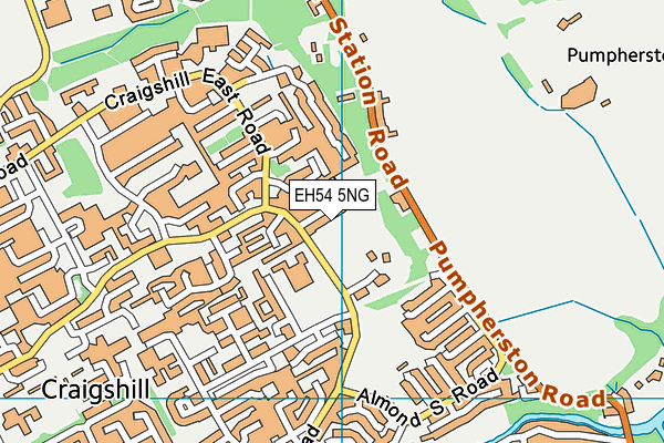 EH54 5NG map - OS VectorMap District (Ordnance Survey)