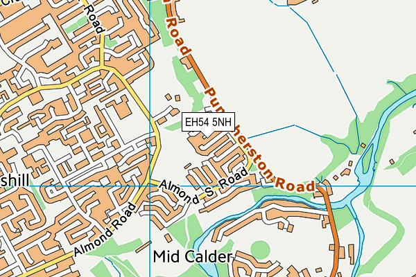 EH54 5NH map - OS VectorMap District (Ordnance Survey)