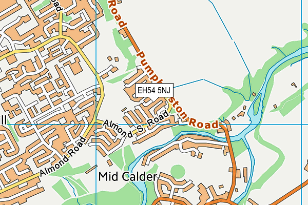 EH54 5NJ map - OS VectorMap District (Ordnance Survey)