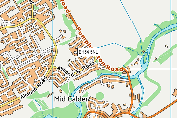 EH54 5NL map - OS VectorMap District (Ordnance Survey)