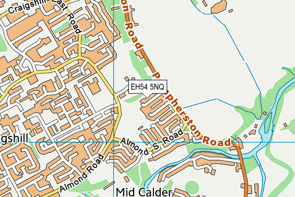 EH54 5NQ map - OS VectorMap District (Ordnance Survey)