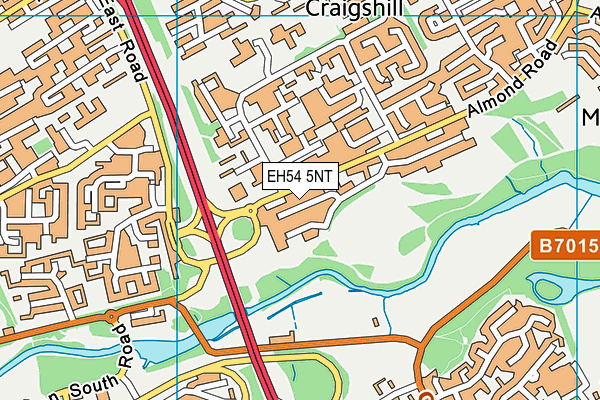 EH54 5NT map - OS VectorMap District (Ordnance Survey)