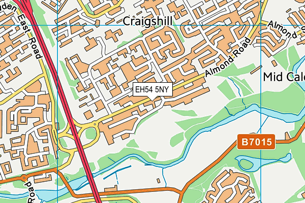 EH54 5NY map - OS VectorMap District (Ordnance Survey)