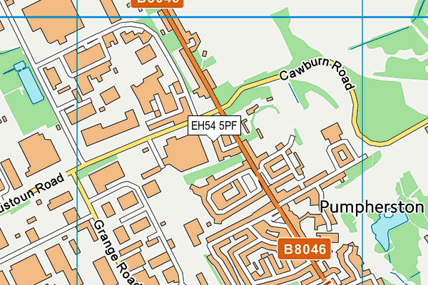 EH54 5PF map - OS VectorMap District (Ordnance Survey)