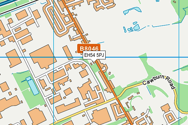 EH54 5PJ map - OS VectorMap District (Ordnance Survey)