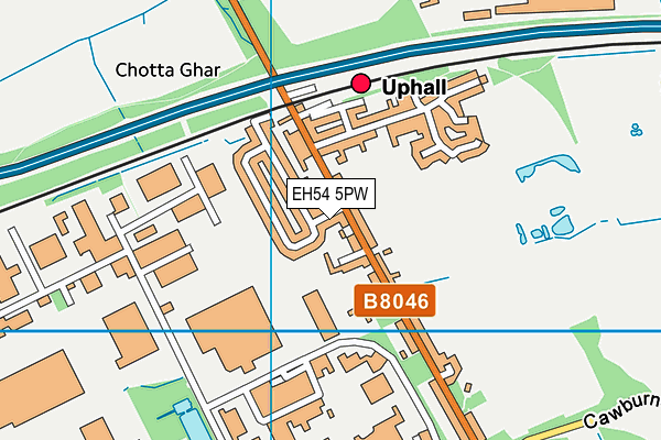 EH54 5PW map - OS VectorMap District (Ordnance Survey)