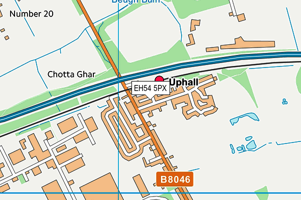 EH54 5PX map - OS VectorMap District (Ordnance Survey)