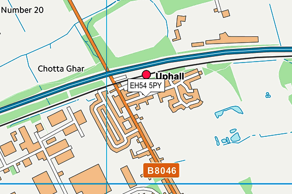 EH54 5PY map - OS VectorMap District (Ordnance Survey)