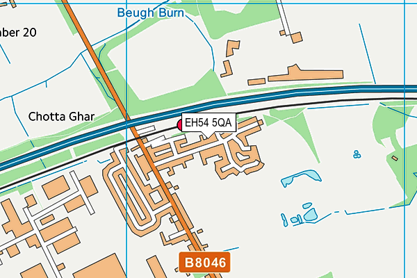 EH54 5QA map - OS VectorMap District (Ordnance Survey)