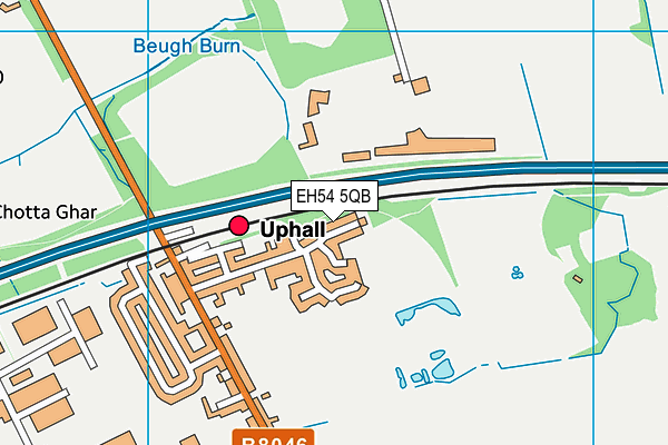 EH54 5QB map - OS VectorMap District (Ordnance Survey)