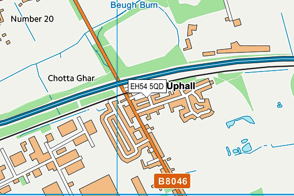 EH54 5QD map - OS VectorMap District (Ordnance Survey)