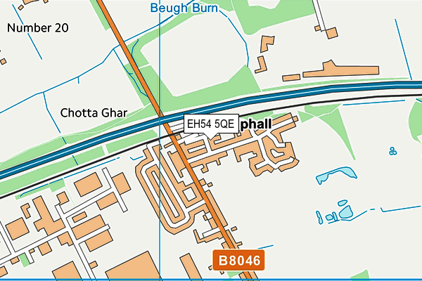 EH54 5QE map - OS VectorMap District (Ordnance Survey)