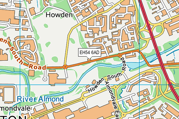 EH54 6AD map - OS VectorMap District (Ordnance Survey)